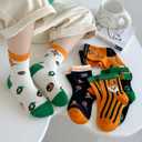 5 Packs Halloween Socks for Boys Girls,Novelty Holiday Sock Funny Crew Socks Spooky Halloween Gifts Easter Carnival (1-3T)