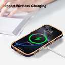 Hython for iPhone 16 Pro Case Wave Wavy Phone Cases with Love Heart, Luxury Plating Edge Cute Curly Shape Cover for Women Girls, Thin Slim Soft TPU Rubber Shockproof Protective Cover, Dark Purple