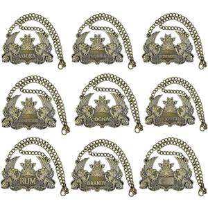 Decanter Tags Copper Liquor Decanter Label Set of 9 for Bottles or Decanters, Whiskey Liquor Tag with Adjustable Chain-Whiskey, Bourbon, Scotch, Gin, Rum, Vodka, Tequila and Brandy - Copper Colored Decanter Tags Copper Liquor Decanter Label Set of 9 for Bottles or Decanters, Whiskey Liquor Tag with Adjustable Chain-Whiskey, Bourbon, Scotch, Gin, Rum, Vodka, Tequila and Brandy - Copper Colored