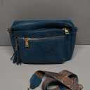 Crossbody Bags for Women Trendy Leather Crossbody Purse Shoulder Handbags Butterfly Design (07-peacock Blue)