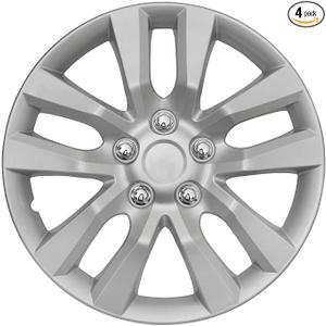 BDK 4-Pack Premium 16" Wheel Rim Cover Hubcaps OEM Style Replacement Snap On Car Truck SUV Hub Cap - 16 Inch Set 
