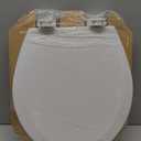 BEMIS 500EC 390 Toilet Seat with Easy Clean & Change Hinges, 1 Pack Round, Cotton White