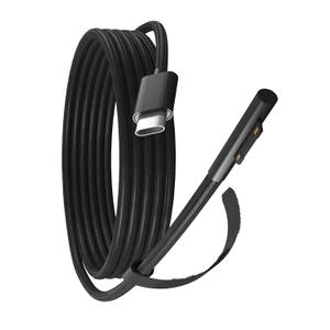 PD100W USB-C Charger Cable Compatible with Surface Pro Laptop Microsoft Surface Pro 10/9/8/7+/7/6/5/4/3/X Windows Surface Laptop 6/5/4/3/2/1 Surface Go Tablet Surface Book Support 65W/45W,6FT, Black