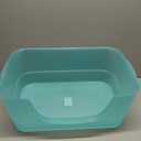 Extra Large Cat Litter Box with High Sides, Clear Jelly Color, Cat Boxes for Indoor Cats, XL Kitty Litter Pan, Jumbo Litter Box with Low Entry for Multiple Cats, Easy to Clean, Anti-Splashing