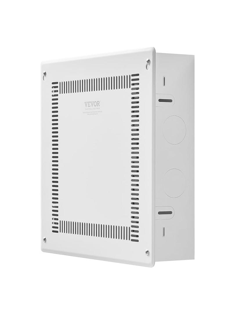 VEVOR Structured Media Enclosure, 14-Inch, Recessed in-Wall Media Box with Cover, Wall-Mount Cable Management Box Kit, Structured Wiring Multi-Media Cabinet, Cold-Rolled Steel, for TV Home Theater