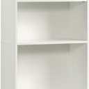 Sauder Beginnings 5-Shelf Bookcase, Bookshelf with Adjustable Storage Shelves, L: 24.57" x W: 11.50" x H: 71.18", Soft White