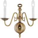 Livex Lighting 5002-01 Williamsburgh 2 Light Antique Brass Wall Sconce