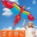 Parrot Kite for Kids & Adults, Outdoor Kite, Perfect for Beginners, Easy to use, Ideal for Beaches, backyards, Grassy Areas