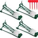Qualirey 4 Pcs Outdoor Gopher Trap Easy to Set Mole Trap Weather Resistant Gopher Killer Vole with Red T Type Labels for Lawn Garden Farm (Green)