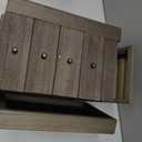 Meangood Jewelry Box Wood for Women, 5-Layer Large Organizer Box with Mirror & 4 Drawers for Rings, Earrings, Necklaces, Vintage Style, Weathered Grey