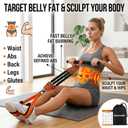 Upgraded Multifunction Pedal Resistance Band with Handle, Exercise Bands with 3 Tube Adjustable Resistance Bands, Pedal, Door Anchor and 3 Handles, for Full Body Training for Abs Arm Leg Waist Workout
