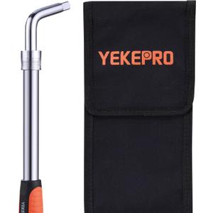 Telescoping Lug Wrench, Wheel Wrench with Storage Pouch, Compatible with Most Vehicles (20.7in Wrench - Only)