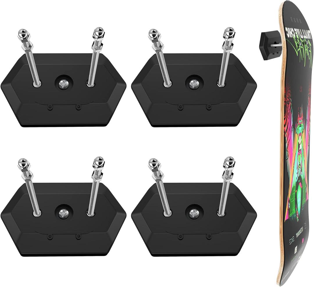 Hikeen Skateboard Wall Mount Skateboard Hanger for Skateboard Deck Display and Storage, Floating Effect