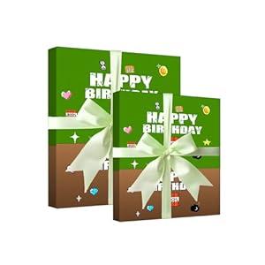 Pixel Party Decoration Gift Wrapping Paper, 12 Sheets Pixel Miner Theme Birthday party Supplies Wrapping Paper For Video Game Party, 20 x 30 Inch