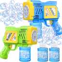2 Pack Bubble Gun for Kids: Bubble Guns for Kids 4-8| Bubble Machine Gun for Toddlers| Easter Basket Stuffers| Bubble Blaster with Refill Solution| Gifts for Wedding Easter Party Favor