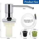 Dish Soap Dispenser for Kitchen Sink Built in Soap Dispenser Pump with 47" Extension Tube Kit Chrome Plated
