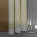 GenSwin Flameless Ivory Taper Candles Flickering with 10-Key Remote, Battery Operated Led Warm 3D Wick Light Window Candles Real Wax Pack of 6, Christmas Home Wedding Decor(0.78 X 9.64 Inch)