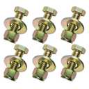 5/8" x 2" Hex Head Bolt by Color Galvanization with Nylon Lock nut and Large Size Washer Assortment Kit,Alloy Steel,Grade 5.(6pcs Pack). by Metalsuberg