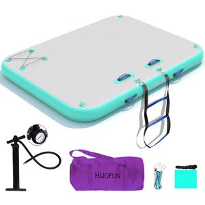 Inflatable Floating Dock Mat, 6 inches Thick 6ft Inflatable Stable Platform Raft with Storage Bag None-Slip Surface Island Raft for Lake Beach Pool