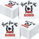 100 Pcs Derby Cocktail Napkins Kentuck Napkins Run for the Roses Horse Race Cocktail Beverage Supplies for Derby Day Party Supplies