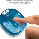 Conair Pedicure Foot Spa Bath with Heat reaching 104 Degrees, Massaging Foot Rollers, Soothing Bubbles, Pumice Stone and Nail Brush Included