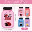 Tinlade 36 Pcs Valentine's Mason Jar Cards Bags Valentine Greeting Card Resealable Bags with Zipper Valentines Exchange for Kids Boys Girls School Class Classroom Party Favors Gifts (Diverse Style)
