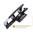 Bostitch Office EZ Squeeze Heavy Duty 3-Hole Punch for Home Office & School, 40-Sheet Capacity, One-Touch Reduced Force, Sleek Silver Design