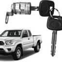 Tailgate Lock Cylinder with Key Set Compatibile with Toyota Tundra 2000-2021, Tacoma 2016-2022 Replacement 69055-0C010, 69055-0C030, Anti-Oxidation, High Hardness, Corrosion Resistant