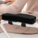 Chair armrest Cushions Elbow Pillow Pressure Relief armrest Pads 2-Piece Set of Office Chair armrest Gaming Chair armrest (Medium (Pack of 2), Black)