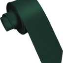 Black Ties Solid Pure Color Formal 2.35" (6CM) Slim Neckties Skinny Ties For Men (Green)
