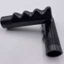 Comfort axis Finger Nub Non-Slip Classic Ribbed Grips for 3/4" Handle Bar, Black - 1 Pair