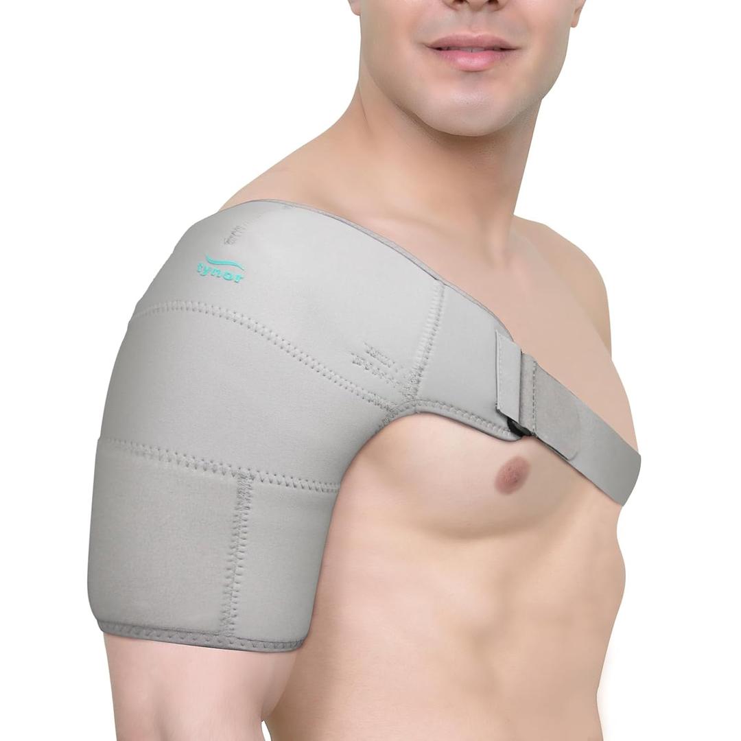 TYNOR Shoulder Brace for Torn Rotator Cuff Shoulder Compression Sleeve Wrap for Men & Women,Dislocation,Stability&Recovery Shoulder Support Adjustable Fits Left & Right Arm Sling,One Size(Grey),1 Unit