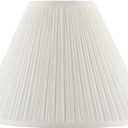 Aspen Creative 33191, Transitional Hardback Empire Shaped Mushroom Pleated Pleated White Spider Shade, 6" Top x 16" Bottom x 12" Slant