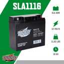 Interstate Batteries 12V 18Ah Battery (2-Count) (Nut & Bolt Terminal) SLA AGM VRLA Rechargeable Replacement for Solar Power, Generators, Medical Devices, Fences (SLA1116)