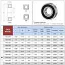 2 x XIKE 5 Pcs 1614-2RS Bearings 3/8" x1-1/8 x3/8", Double Rubber Seals and Pre-Lubricated, Deep Groove Ball Bearing.