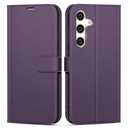 oakxco for Samsung Galaxy S21 Fe Wallet Case with Credit Card Holder, Magnetic RFID Slim Folio Book Flip Leather Phone Case for Women Men Girl, Cute Soft Silicone Rubber Shockproof Cover, Dark Purple