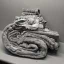 BEDELITE Fleece California King Comforter Set -Super Soft & Warm Fluffy Light Grey Bedding, Luxury Fuzzy Heavy Bed Set for Winter with 2 Pillow Cases