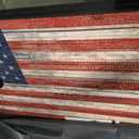 GoSports 4 x 2 ft American Flag Design Cornhole Game Set - Includes Two 4 x 2 ft Boards, 8 Bean Bags, and Carry Case