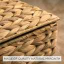 2 x Decorative Storage Boxes with Lids - Set of 2 Beautiful Wicker Organizer Bins for Your Shelves & Home Decor - Safely Store Your Photos, Documents, and Memory Box Keepsakes in a Stylish Rattan Design