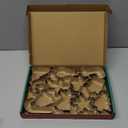 Christmas Cookie Cutter Set of 12, Stainless Steel Christmas Cookie Molds For Baking Biscuits -Christmas Tree, Gingerbread Man, Snowflake, Snowman Shapes For Favorite Holiday Baking (Green Gift Box)