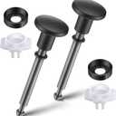 Enhon 2 Set Tub Spout Diverter Repair Kit, Includes 2 x Diverter Valve Stems, 2 x Cup Seals and 2 x Gates, Bathroom Shower Bathtub Leaky Faucet Repair Replacement Parts(Matte Black, Classic)