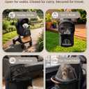 Pet Stroller with Detachable Carrier for Small & Medium Dogs & Cats, Smooth Comfort Ride with Shock-Absorbing Suspension, Foldable Dog Stroller, Compact Storage (Midnight Black)