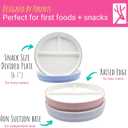 Elk and Friends Kids 6.7 Porcelain Divided Plates with Silicone Sleeves | Suitable for Babies/Kids/Toddlers | Microwave & Dishwasher Safe | Non Slip | Snack Dishes