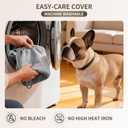 Orthopedic Dog Bed – 28"x19"x6" Small – Cooling Gel Memory Foam, Double Waterproof Cover, Non-Slip, Tech Fabric Cover (Slate)