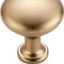 5 Pack 1 Inch Diameter Champagne Bronze Mini Round Solid Kitchen Cabinet Knobs Drawer Pulls for Dresser Closet Door Knobs Drawer Cabinets