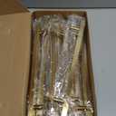 Goldenwarm Brushed Brass Cabinet Pulls Kitchen Hardware Drawer Pulls 7-1/2 Inch Hole Centers - LS1212GD192 Square T Bar Gold Handles Dresser Cupboard Door Handles Stainless Steel 20 Pack