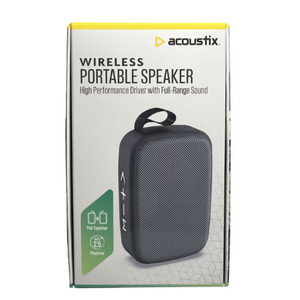 Acoustix Wireless Portable Stereo Sound Speaker, Black