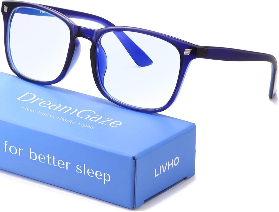 livho Gaming Blue Light Blocking Glasses for Better Sleep, Premium Night Driving, Computer Blockers for Man & Woman