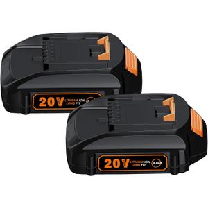 2 Packs Worx 20V 3.0Ah Lithium-Ion Replacement Battery for WA3520, WA3525, WA3575, WG151s, WG155s, WG251s, WG255s, WG540s, WG545s, WG890, WG891