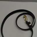 Women Leather Belt for Jeans Pants Fashion Ladies Skinny Faux Leather Dress belt with Gold Buckle (L, Black)